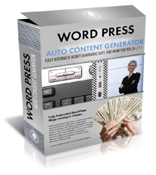 Product picture  Wordpress Auto Content Generator  plus Mrr